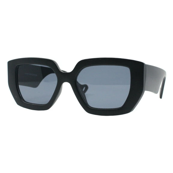 Unisex Celebrity Fashion Sunglasses Rectangle Square Designer UV400 Matte Black