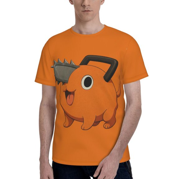 Unisex Chainsaw Orange Men T Shirts For Men Women Short Sleeve Shirts 3D Graphics Tees Shirt