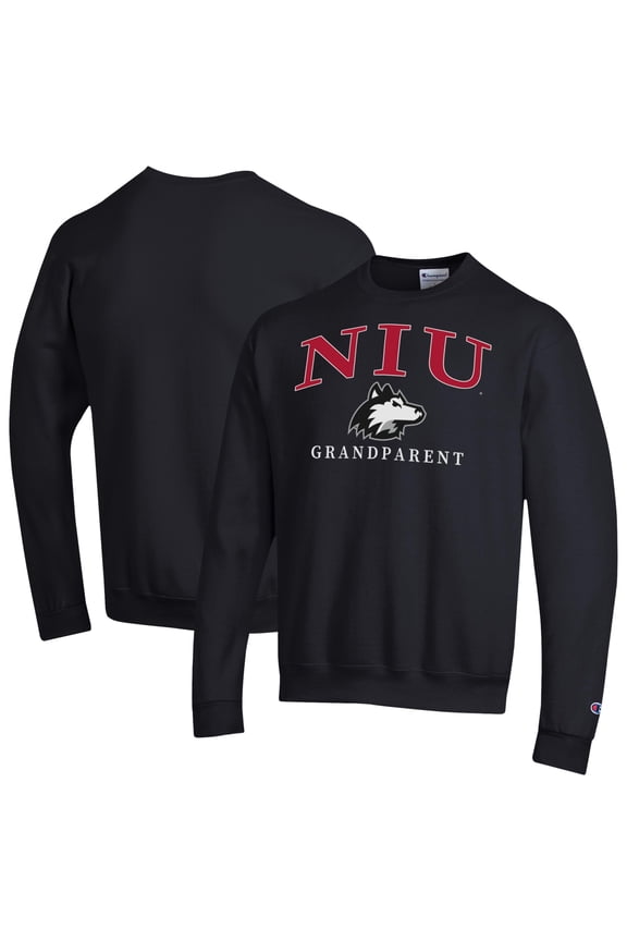 Unisex Champion Black Northern Illinois Huskies Arch Grandparent Eco Powerblend Sweatshirt