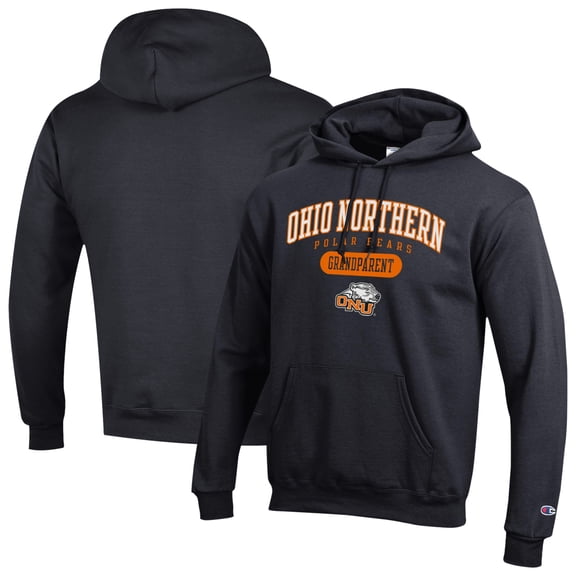 Unisex Champion Black Ohio Northern Polar Bears Grandparent Pill Box Eco Powerblend Hoodie