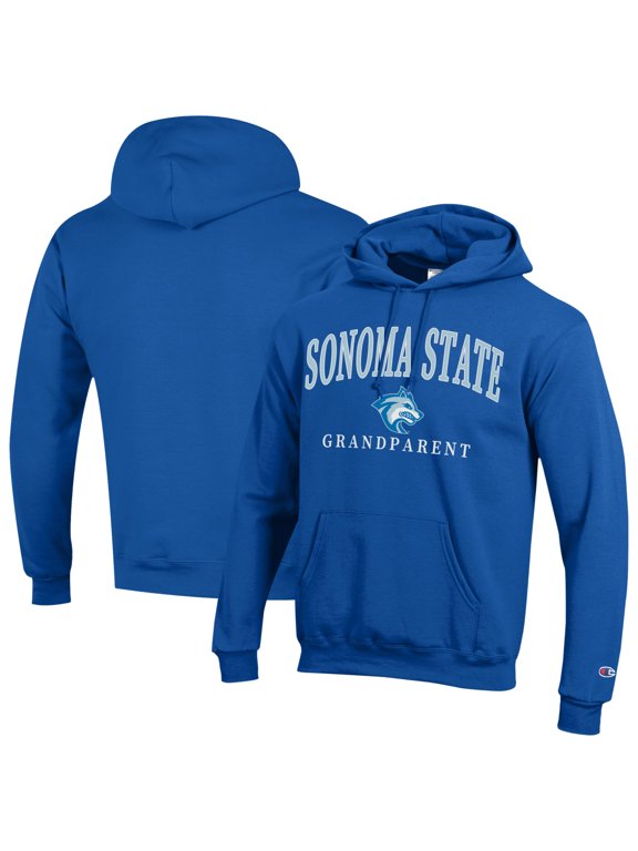 Unisex Champion Blue Sonoma State Seawolves Arch Grandparent Eco Powerblend Fleece Hoodie