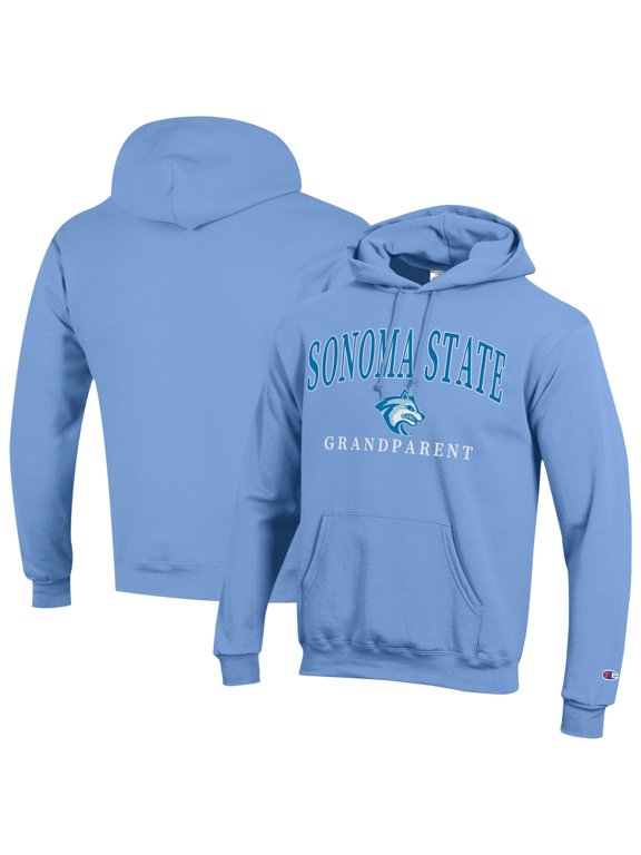 Unisex Champion Blue Sonoma State Seawolves Arch Grandparent Eco Powerblend Fleece Hoodie
