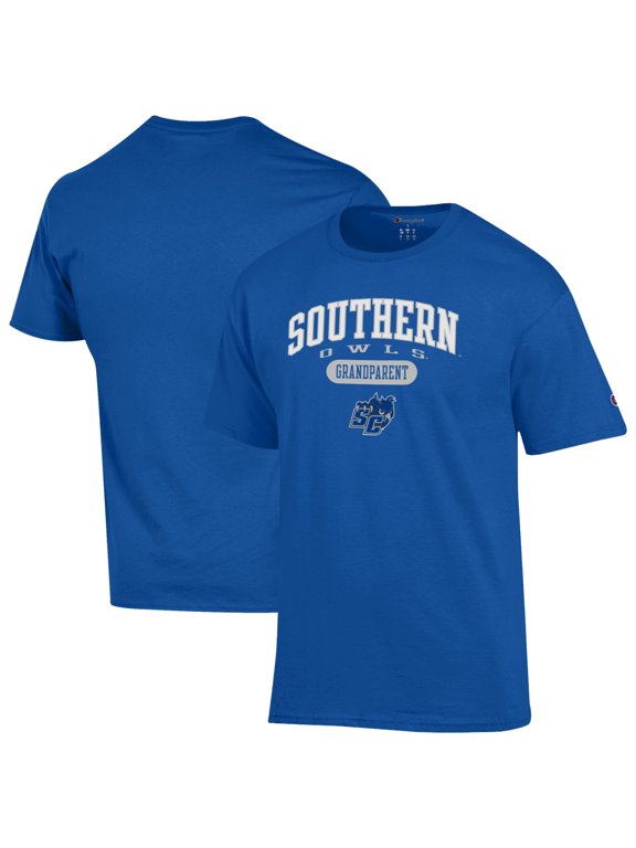 Unisex Champion Blue Southern Connecticut State Owls Grandparent Pill Box Jersey T-Shirt