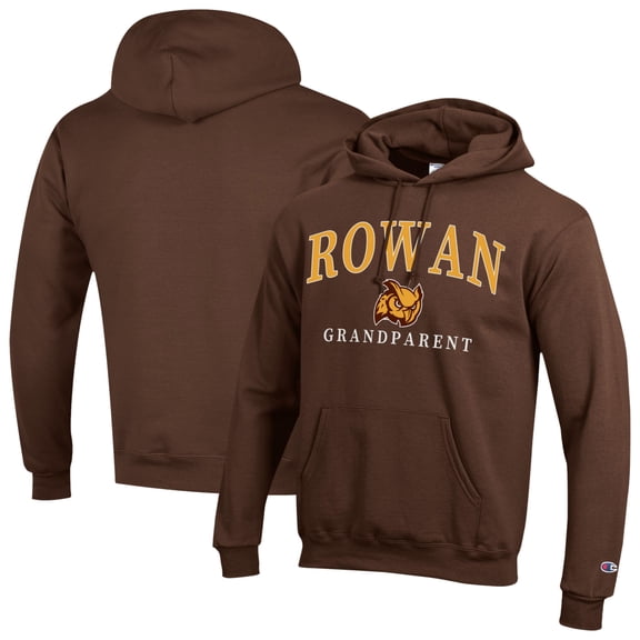 Unisex Champion Brown Rowan Profs Arch Grandparent Eco Powerblend Fleece Hoodie
