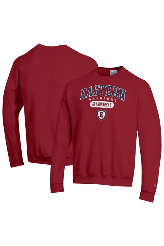 Unisex Champion Burgundy Eastern Connecticut State Warriors Grandparent Pill Box Eco Powerblend Sweatshirt