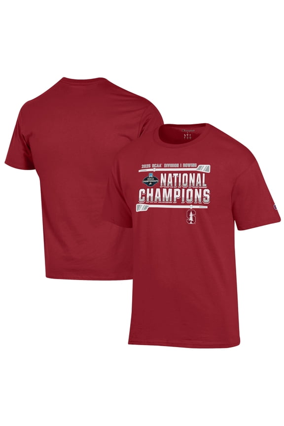 Unisex Champion Cardinal Stanford Cardinal 2025 NCAA Rowing National Champions T-Shirt