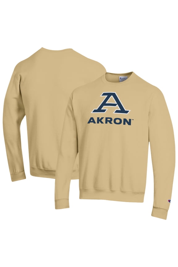 Unisex Champion  Gold Akron Zips Arch Grandparent Eco Powerblend Sweatshirt