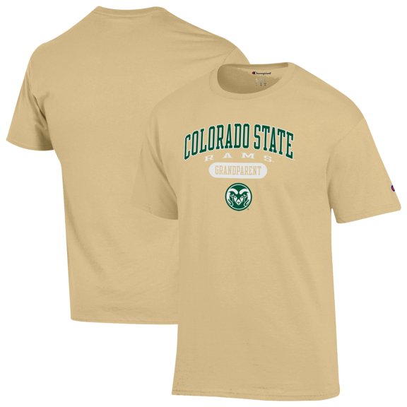 Unisex Champion Gold Colorado State Rams Grandparent Pill Box Jersey T-Shirt