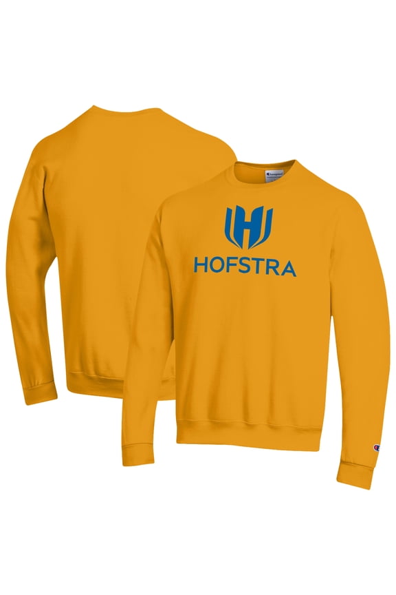 Unisex Champion Gold Hofstra University Pride Arch Eco Powerblend Sweatshirt