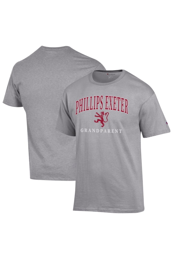Unisex Champion  Gray Phillips Exeter Academy Big Red Arch Grandparent Jersey T-Shirt