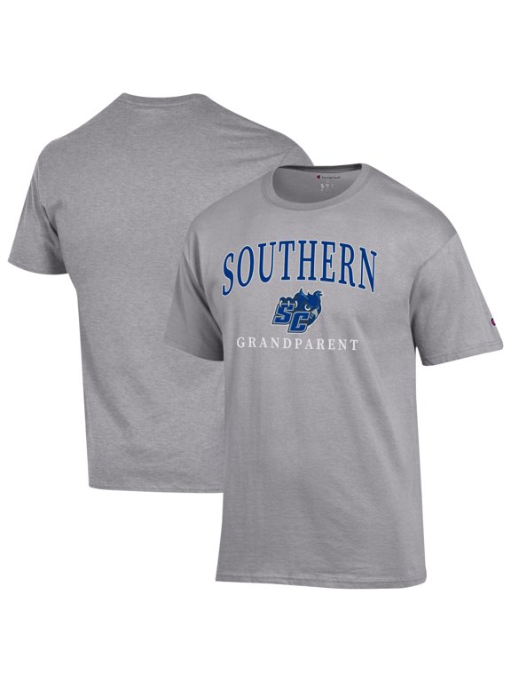 Unisex Champion Gray Southern Connecticut State Owls Arch Grandparent Jersey T-Shirt
