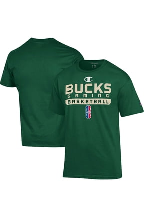 Unisex Champion Green Bucks Gaming On-Court 2K League Authentic Practice T-Shirt