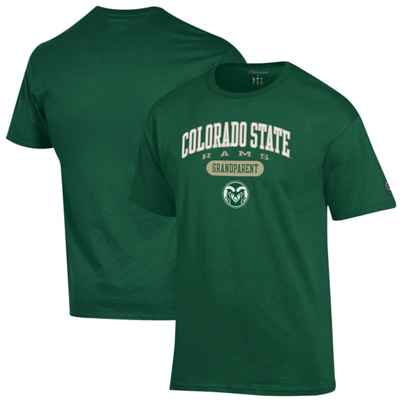 Unisex Champion Green Colorado State Rams Grandparent Pill Box Jersey T-Shirt