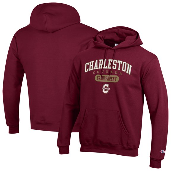 Unisex Champion Maroon Charleston Cougars Grandparent Pill Box Eco Powerblend Hoodie