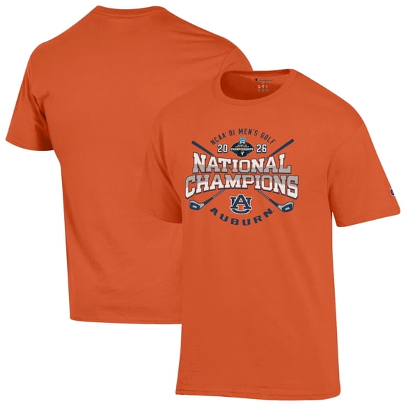 Unisex Champion Orange Auburn Tigers 2026 NCAA Men's Golf National Champions T-Shirt