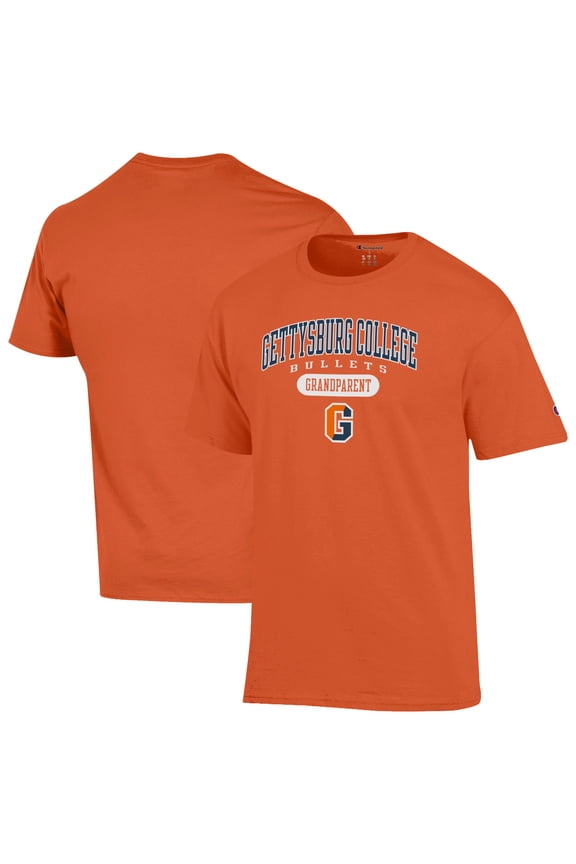 Unisex Champion Orange Gettysburg Bullets Grandparent Pill Box Jersey T-Shirt