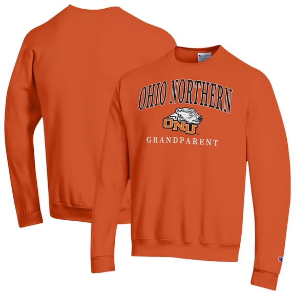 Unisex Champion  Orange Ohio Northern Polar Bears Arch Grandparent Eco Powerblend Sweatshirt