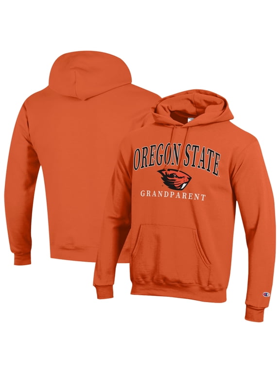 Unisex Champion Orange Oregon State Beavers Arch Grandparent Eco Powerblend Fleece Hoodie