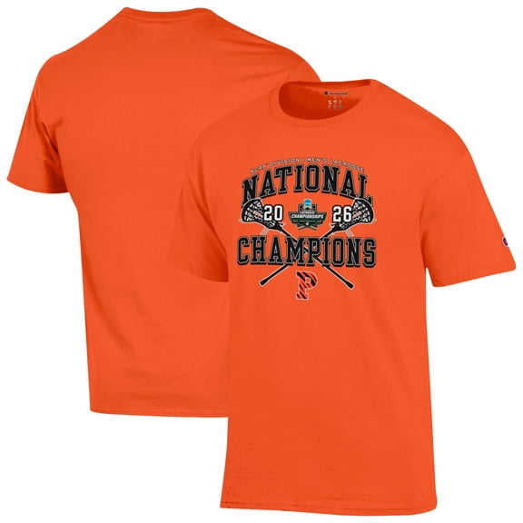 Unisex Champion  Orange Princeton Tigers 2026 NCAA Men's Lacrosse National Champions T-Shirt
