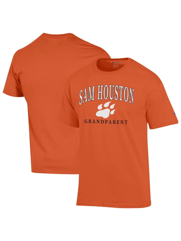 Unisex Champion Orange Sam Houston State Bearkats Arch Grandparent Jersey T-Shirt