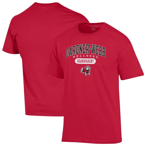 Unisex Champion Scarlet Gardner-Webb Bulldogs Grandparent Pill Box Jersey T-Shirt