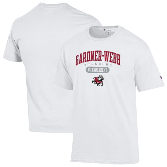 Unisex Champion White Gardner-Webb Bulldogs Grandparent Pill Box Jersey T-Shirt