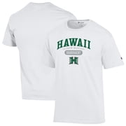 Unisex Champion White Hawaii Rainbow Warriors Grandparent Pill Box Jersey T-Shirt