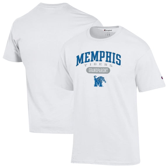 Unisex Champion White Memphis Tigers Grandparent Pill Box Jersey T-Shirt
