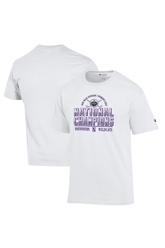 Unisex Champion White Northwestern Wildcats 2025 NCAA Women's Golf National Champions T-Shirt