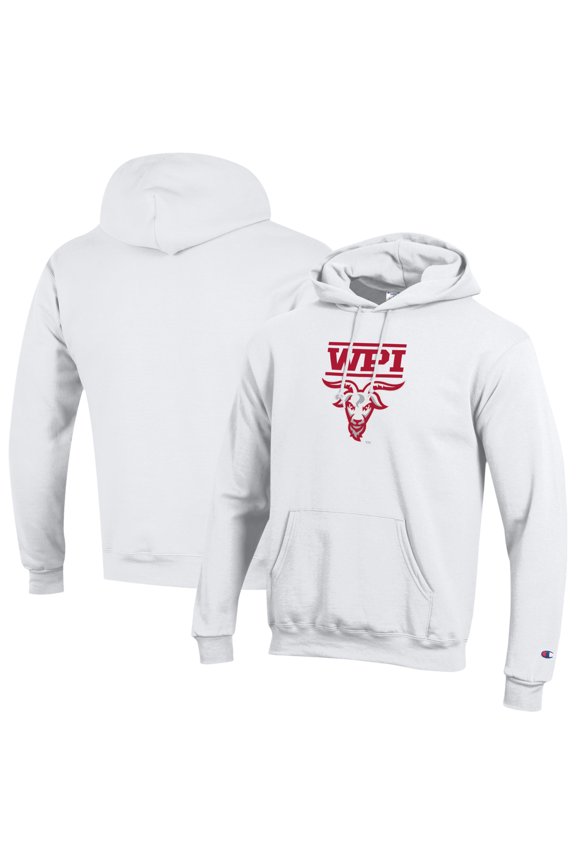 Unisex Champion White Worcester Polytechnic Institute Engineers Arch Eco Powerblend Fleece Hoodie