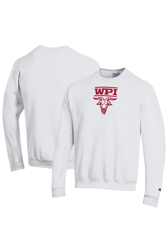 Unisex Champion White Worcester Polytechnic Institute Engineers Arch Eco Powerblend Sweatshirt