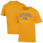 Unisex Champion Yellow Tennessee Chattanooga Mocs Arch Grandparent Jersey T-Shirt