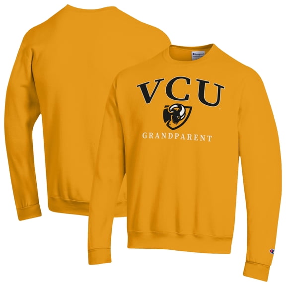 Unisex Champion Yellow VCU Rams Arch Grandparent Eco Powerblend Sweatshirt