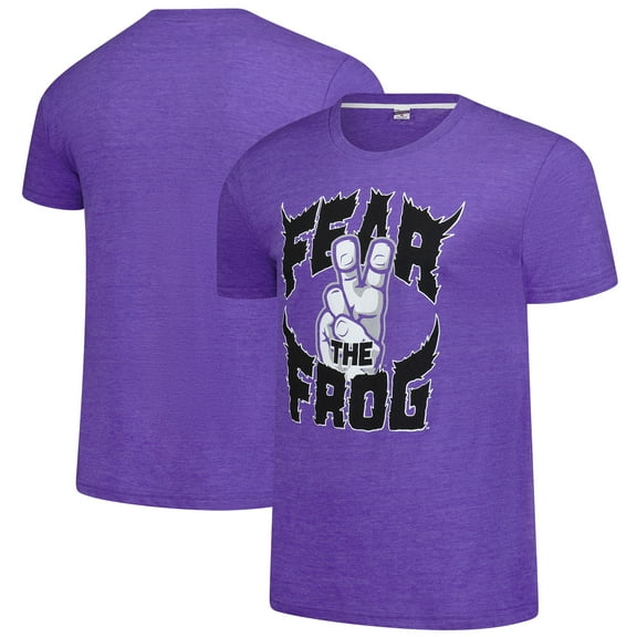 Unisex-Charlie Hustle  Purple TCU Horned Frogs Fear the Frog Tri-Blend T-Shirt