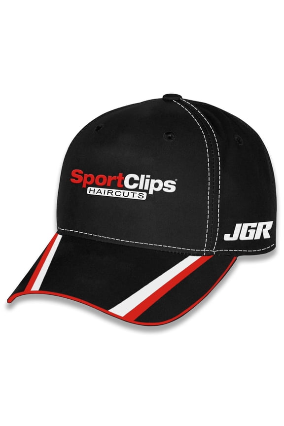 Unisex Checkered Flag Sports Black Denny Hamlin Sport Clips Uniform Adjustable Hat