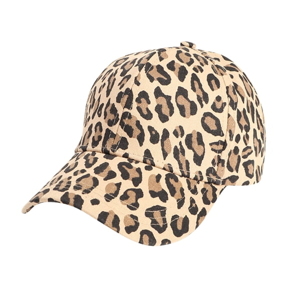 Unisex Cheetah Leopard Print Baseball Cap Classic Curved Brim Dad Hat Casual Fashion Trucker Hat Accessories Cap Khaki M