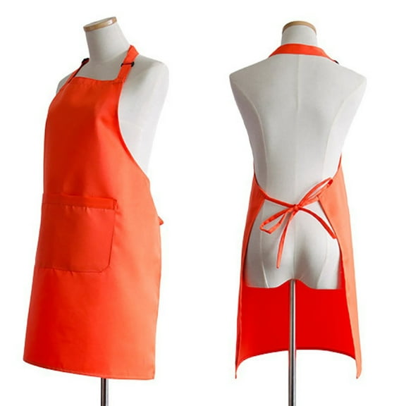 Unisex Chef Apron with Pockets - Adjustable Polyester Kitchen Apron for Cooking, Grilling & Cleaning - One Size Fits All Adults