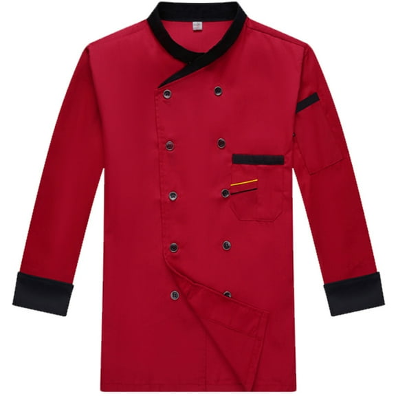 Unisex Chef Coat - Breathable Kitchen Uniform, Professional Restaurant Chef Jacket for Men & Women | Lightweight, Durable Workwear with Pockets | Double-Breasted Culinary Apparel
