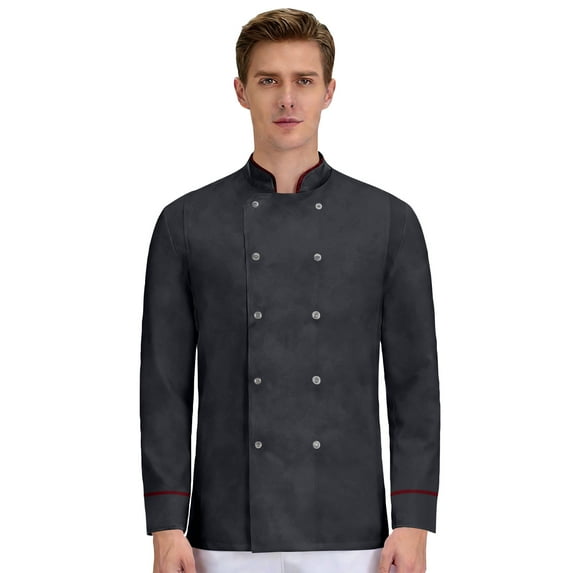 Unisex Chef Coat Long Sleeve Men's Chef Jackets Breathable Restaurant Kitchen, Hotel Uniform