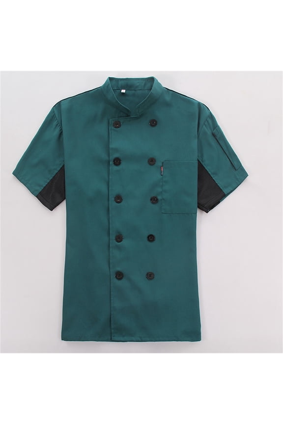 Unisex Chef Coat Short Sleeve,Chef Coat Men/Women Comfortable Button Closure - Kitchen,Restaurant,Hotel Uniform