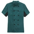 thumbnail image 1 of Unisex Chef Jacket - Long Sleeves with Contrasting Red Buttons - 35% Cotton 65% Polyester - Professional Kitchen Uniform for Men & Women, 1 of 4