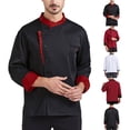 thumbnail image 1 of Unisex Chef Jacket Men's Chef Coat Restaurant Kitchen Chef Uniform Black 3XL, 1 of 6