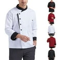 thumbnail image 1 of Unisex Chef Jacket Men's Chef Coat Restaurant Kitchen Chef Uniform White 2XL, 1 of 6