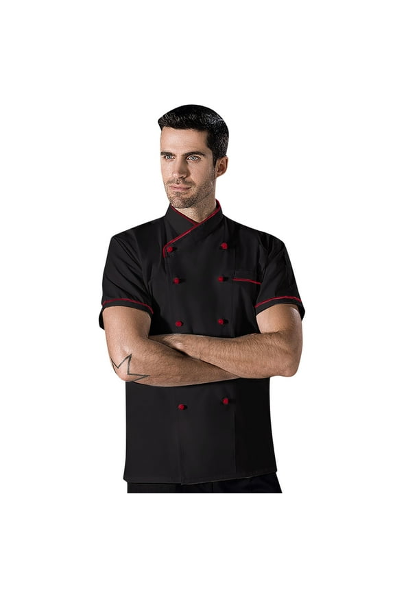 Unisex Chef Jacket for Men and Women - Restaurant Kitchen Uniform with Breathable Fabric and Practical Pockets