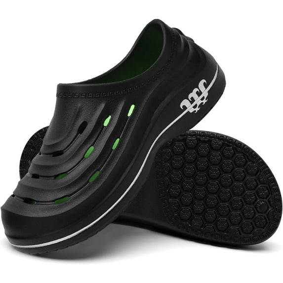 Unisex Chef Shoes, Non-Slip Oil Resistant Kitchen Work Shoes, Breathable Waterproof Lightweight Safety, Oil Chef Shoe Wide Waterproof Nursing Shoe, Ideal for Healthcare Kitchen Food Service