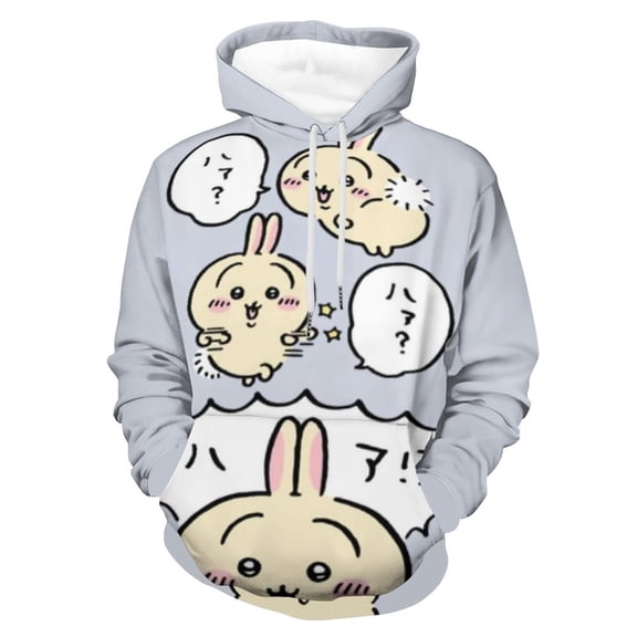Unisex Chii-ka-w Pullover Hoodies 3D Print Novelty Sweatshirts Hoodie With Pocket For Men Women