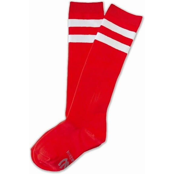 Unisex Child Kid Size Colored Knee High Sport Team Socks With Various Colored Stripes