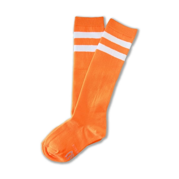 Unisex Child Kid Size Colored Knee High Sport Team Socks With Various Colored Stripes