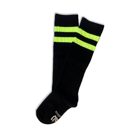 Unisex Child Kid Size Colored Knee High Sport Team Socks With Various Colored Stripes