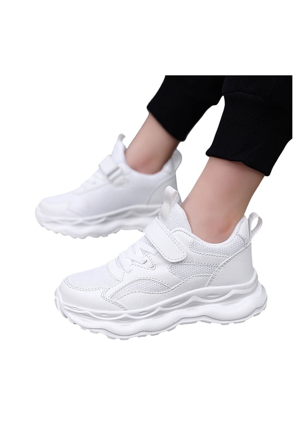 Unisex Child Lightweight Slip On Sneakers for Boys Girls Platform Breathable Athletic Running Shoes